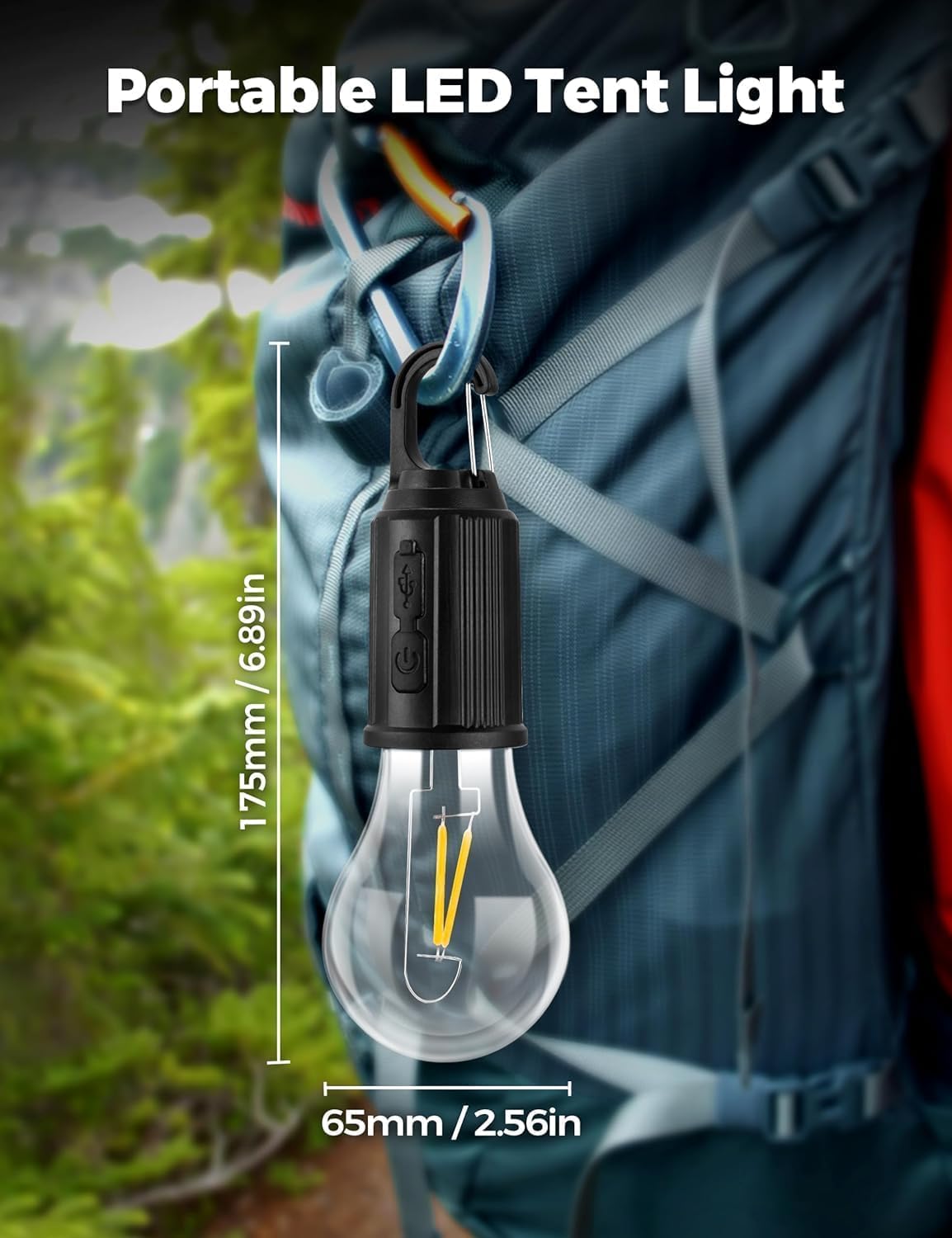 DesiDiya® Rechargeable Waterproof LED Camping Ligh t bulb | 3-Mode Hanging Lantern with USB