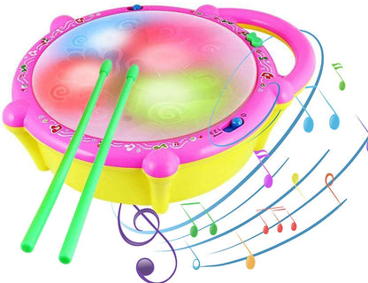Toyshine Flash Drum with 3D Lights & Music | Fun Baby Toy for 2-4 Year Olds