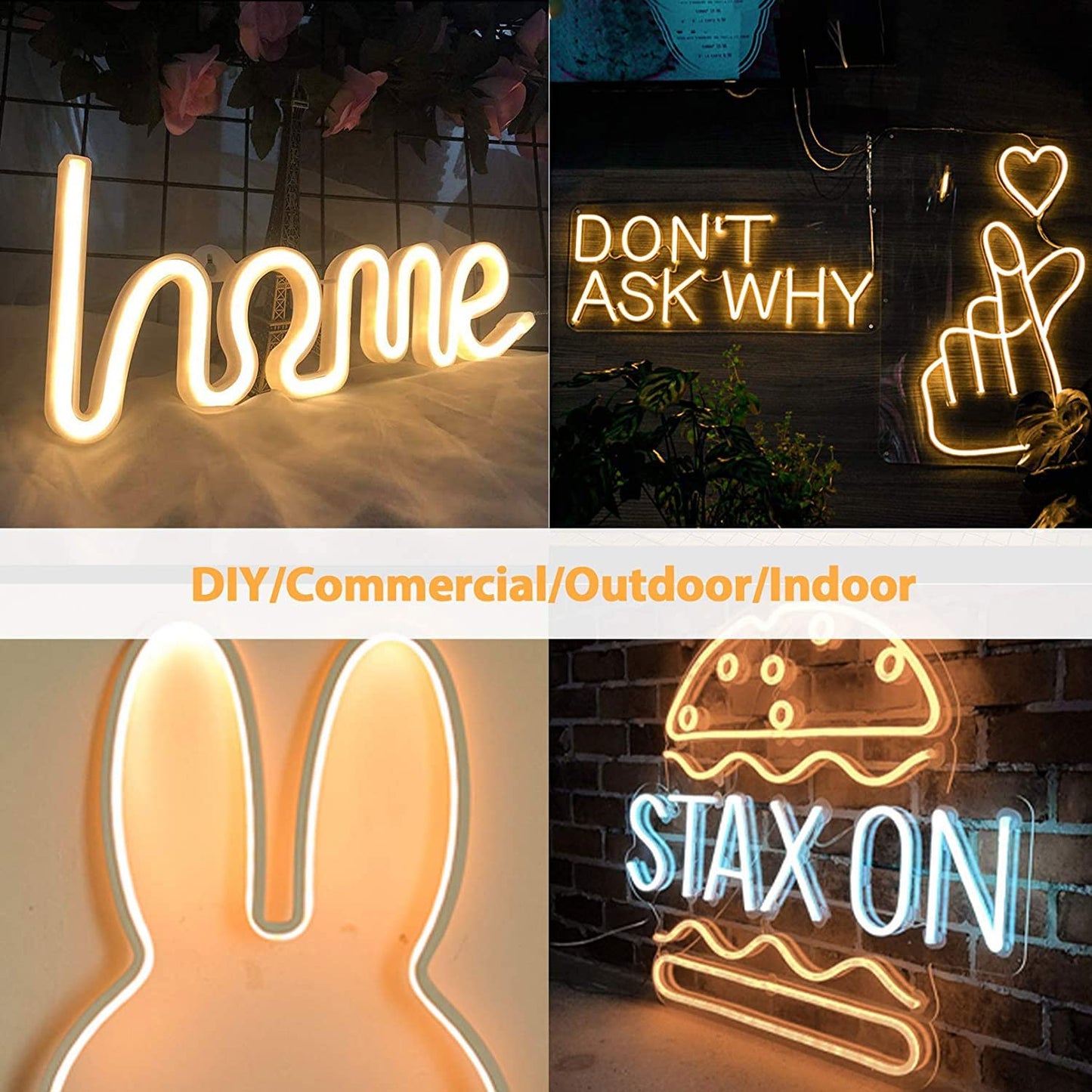 Flexible Waterproof Neon LED Strip - Versatile Silicone Rope Light for Indoor & Outdoor Decoration