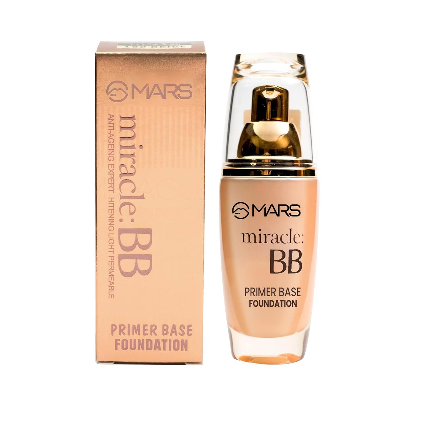 MARS Miracle BB Primer Base Foundation | All-in-One BB Cream for Flawless, Smooth Skin