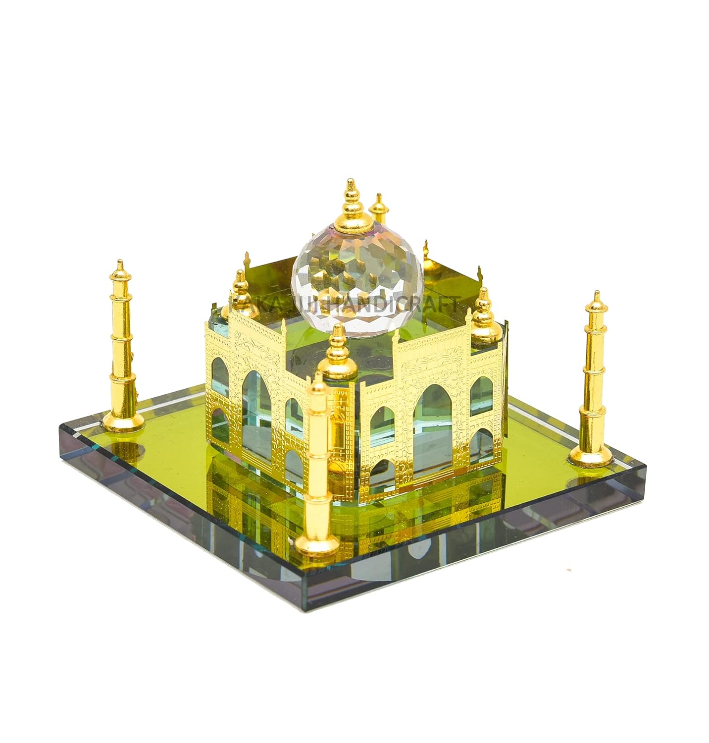 Handicraft Crystal Taj Mahal Miniature | Elegant Home & Office Decor Showpiece