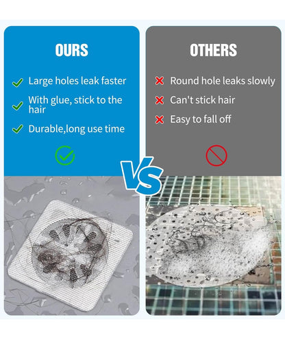 Disposable Drain Cover for Bathroom | Hair Catcher Mesh Shower Drain Guard.