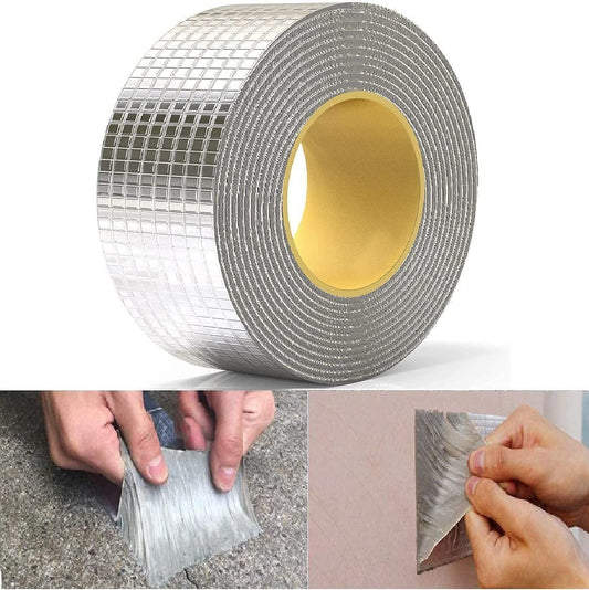 CHIMMET Waterproof Adhesive Tape: Butyl Rubber Aluminum Foil Tape for Pipe, Roof, and Surface Crack Sealing