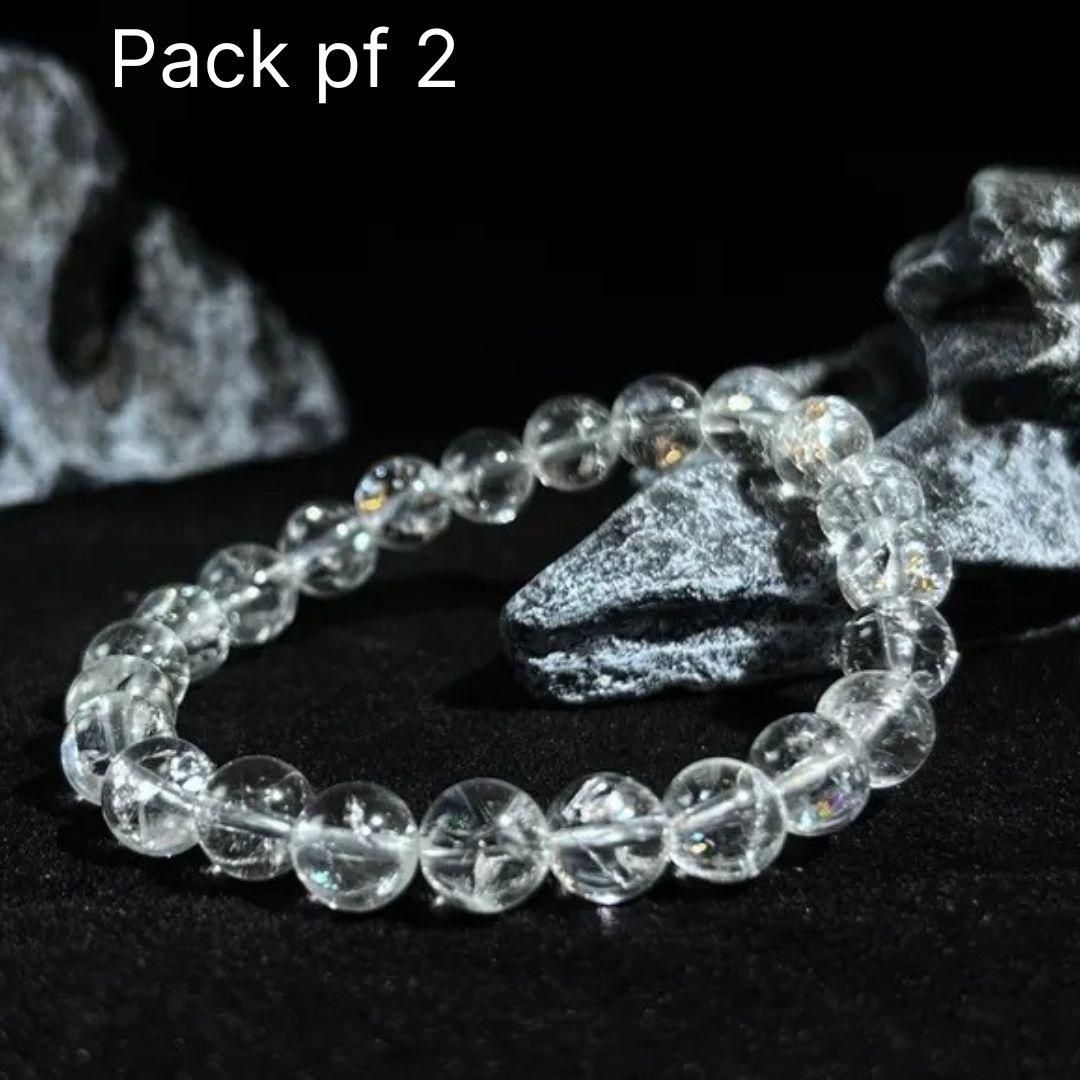 Majestic Crystals Clear Quartz Beaded Bracelet