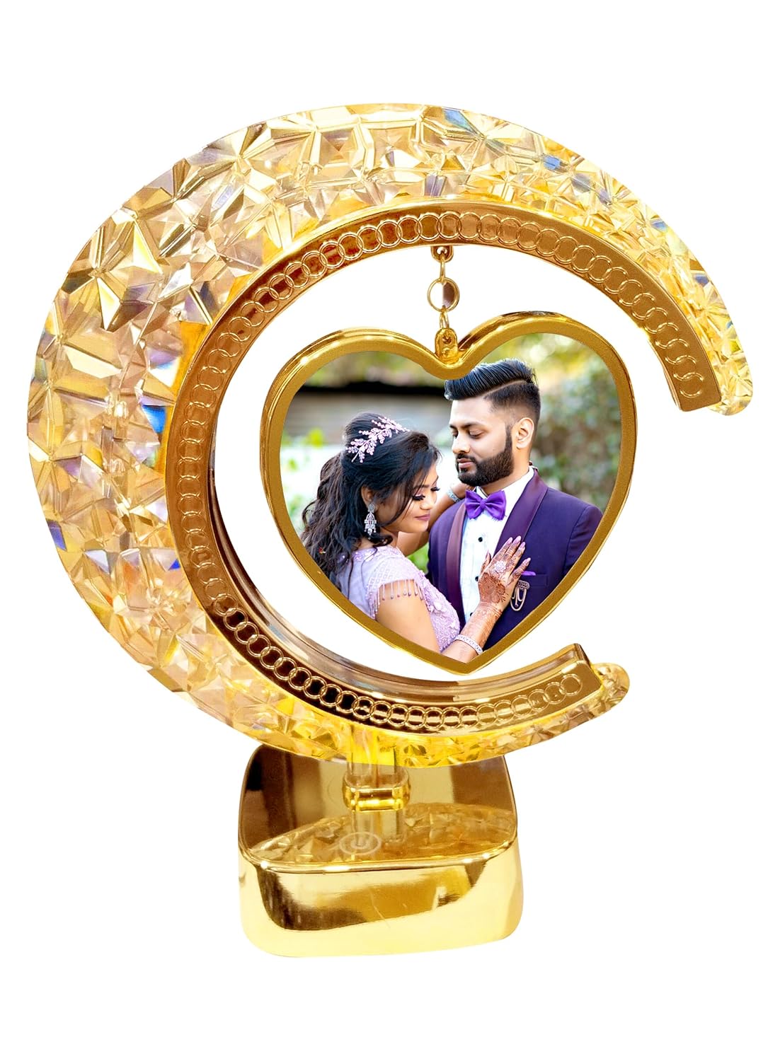 Customized LED Crystal Moon Lamp Photo Frame | Touch Panel |Gift for Any Occasion