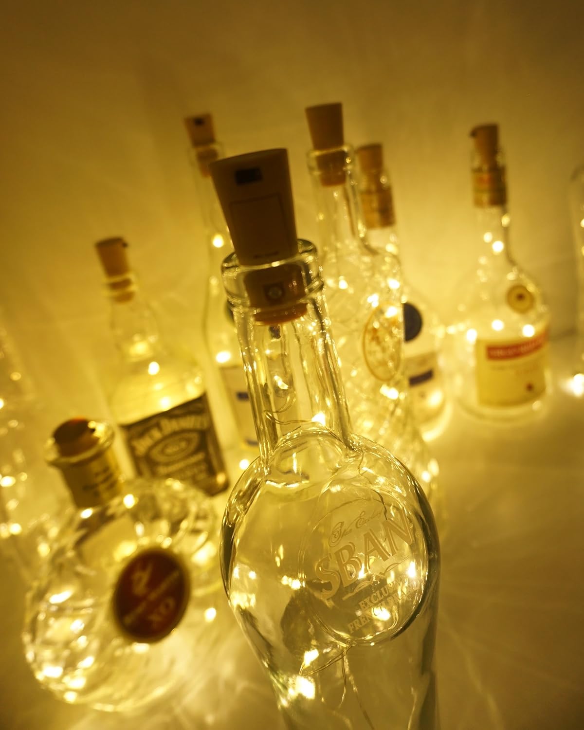 LoveNite Wine Bottle Lights with Cork | 1 Pack Battery Operated LED Fairy Lights