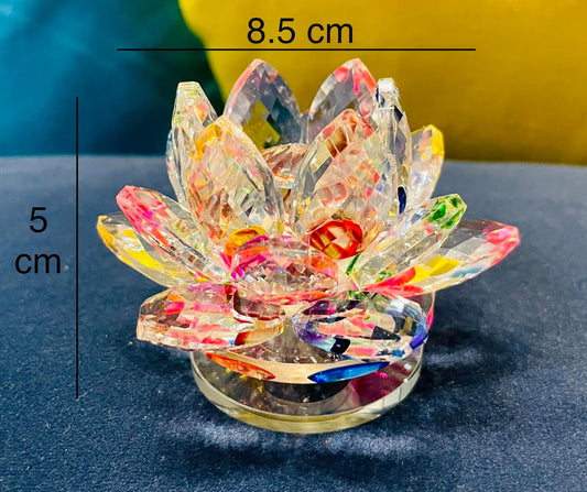 Warmingo Rotating Crystal Lotus Fengshui | Good Luck Vastu & Diwali Gift