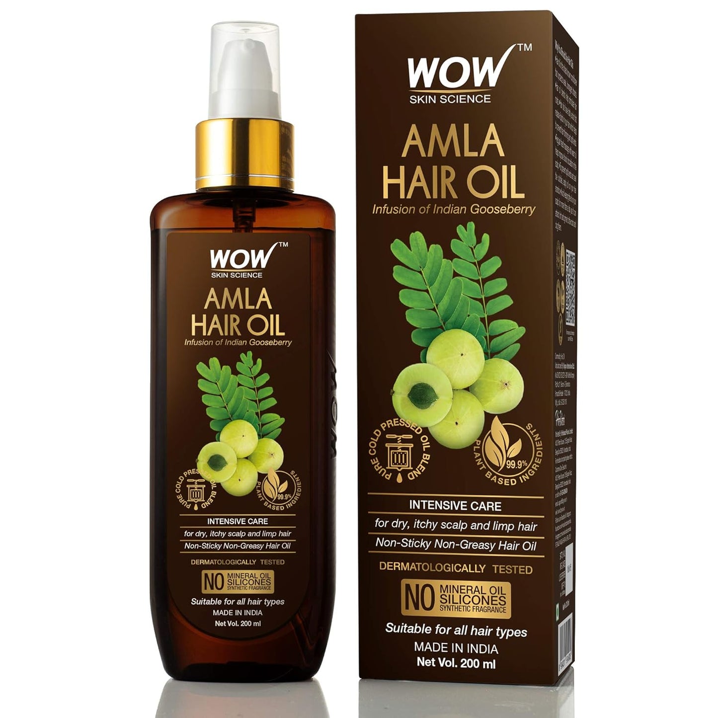 WOW Amla Hair Oil | Strengthening & Nourishing for Healthier, Shiner Hair.