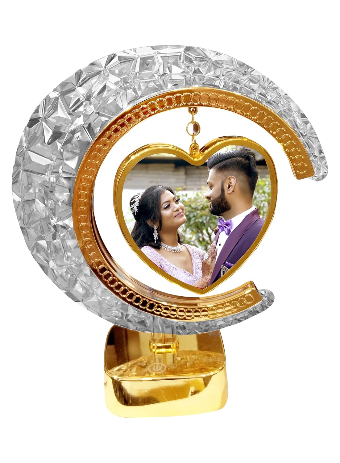 Customized LED Crystal Moon Lamp Photo Frame | Touch Panel |Gift for Any Occasion