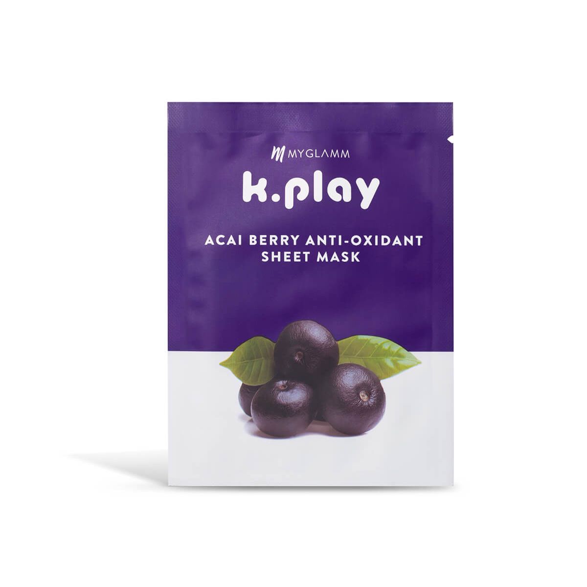 MyGlamm K.PLAY Acai Berry Anti-Oxidant Sheet Mask | Revitalizing & Nourishing Skincare.