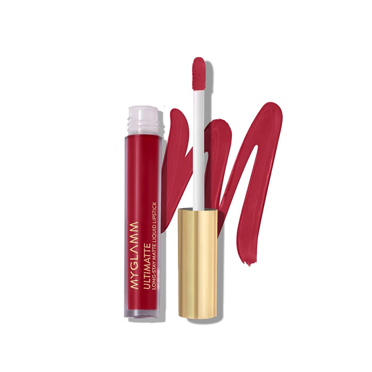 MyGlamm Ultimatte Long Stay Matte Liquid Lipstick - Scarlet Queen | Intense, Long-Lasting Matte Finish.