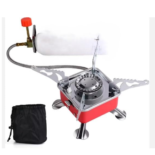 Aluminium Portable Butane Gas Burner Stove | Folding Camping Stove with Butane Can & Storage Bag