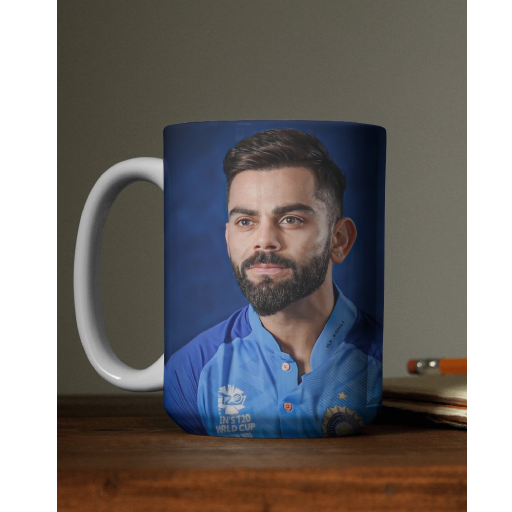 Virat Kohli Coffee Mug - Celebrate Cricket with a Star Player Design