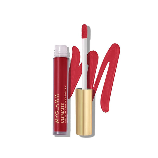 MyGlamm Ultimatte Long Stay Matte Liquid Lipstick - Scarlet Queen | Intense, Long-Lasting Matte Finish.