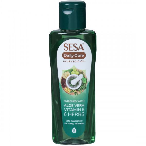 Sesa Daily Care Ayurvedic Hair Oil | Aloe Vera, Vitamin E, 6 Herbs for Healthy, Shiny Hair - No Mineral Oil