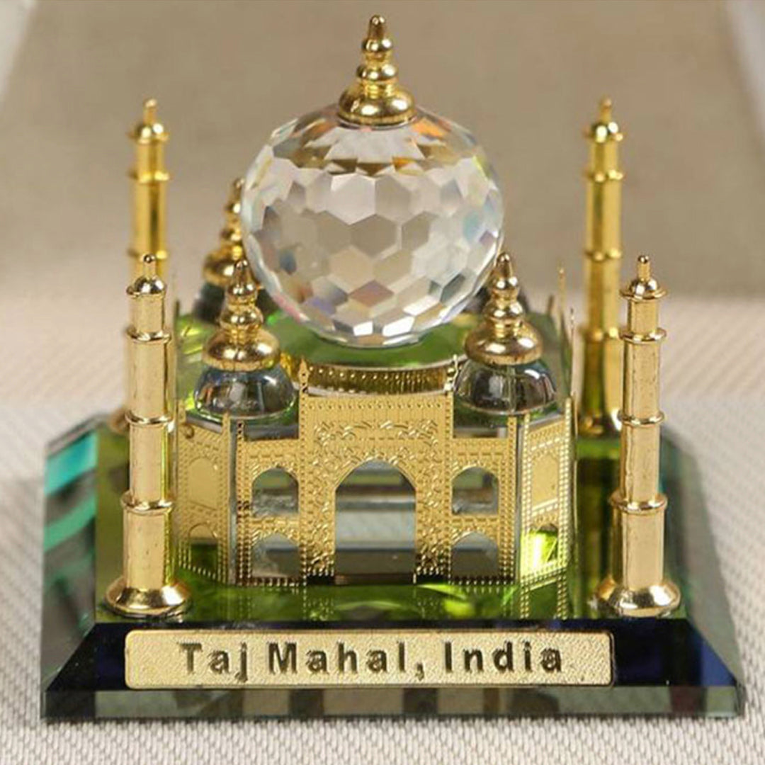 Handicraft Crystal Taj Mahal Miniature | Elegant Home & Office Decor Showpiece