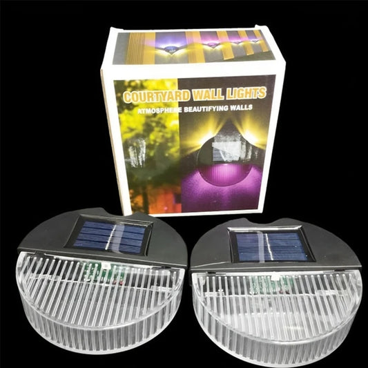 Homehop Solar Outdoor Waterproof LED Wall Lamp | Decorative Multicolor Light for Home & Garden