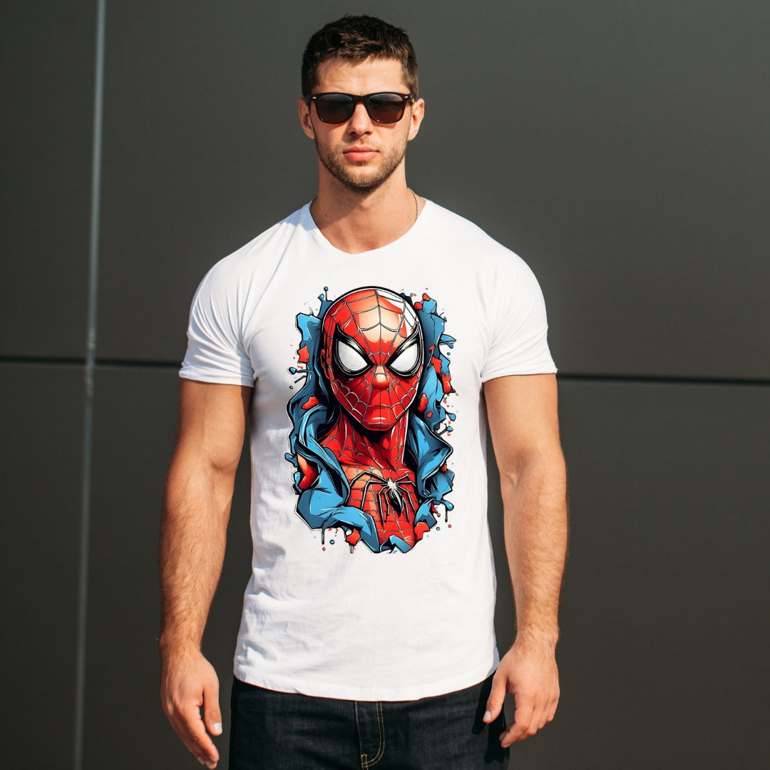 Spider-Man Round Neck Ready-to-Wear T-Shirt for Superhero Fans