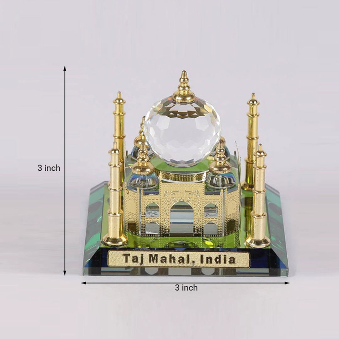 Handicraft Crystal Taj Mahal Miniature | Elegant Home & Office Decor Showpiece