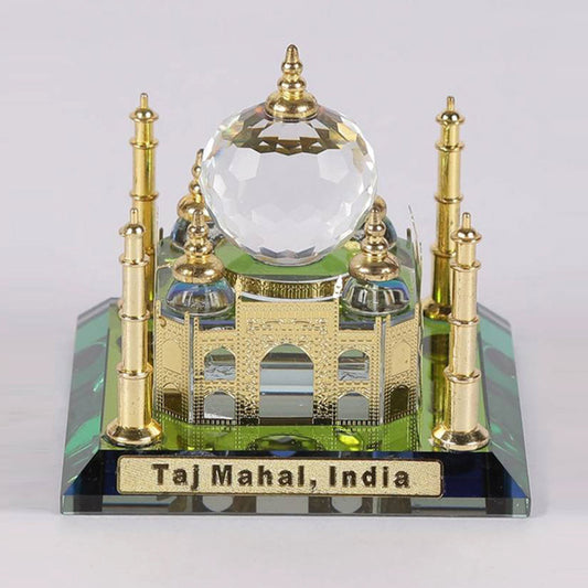 Handicraft Crystal Taj Mahal Miniature | Elegant Home & Office Decor Showpiece