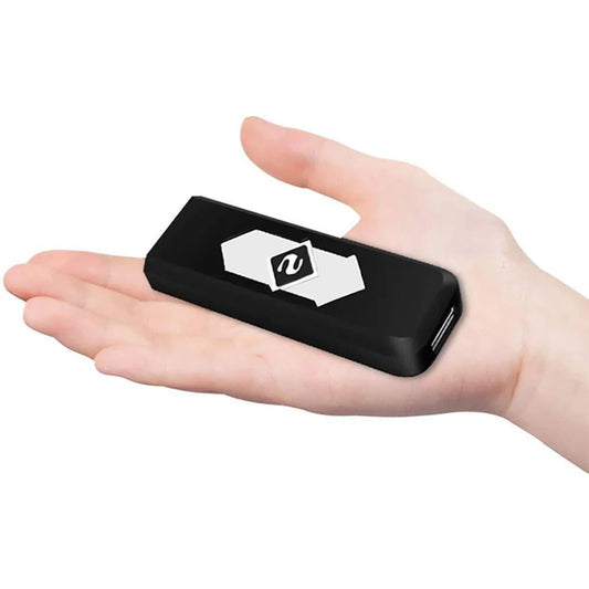 IVAAN USB Rechargeable Electronic Lighter | Windproof Design (Black/White)