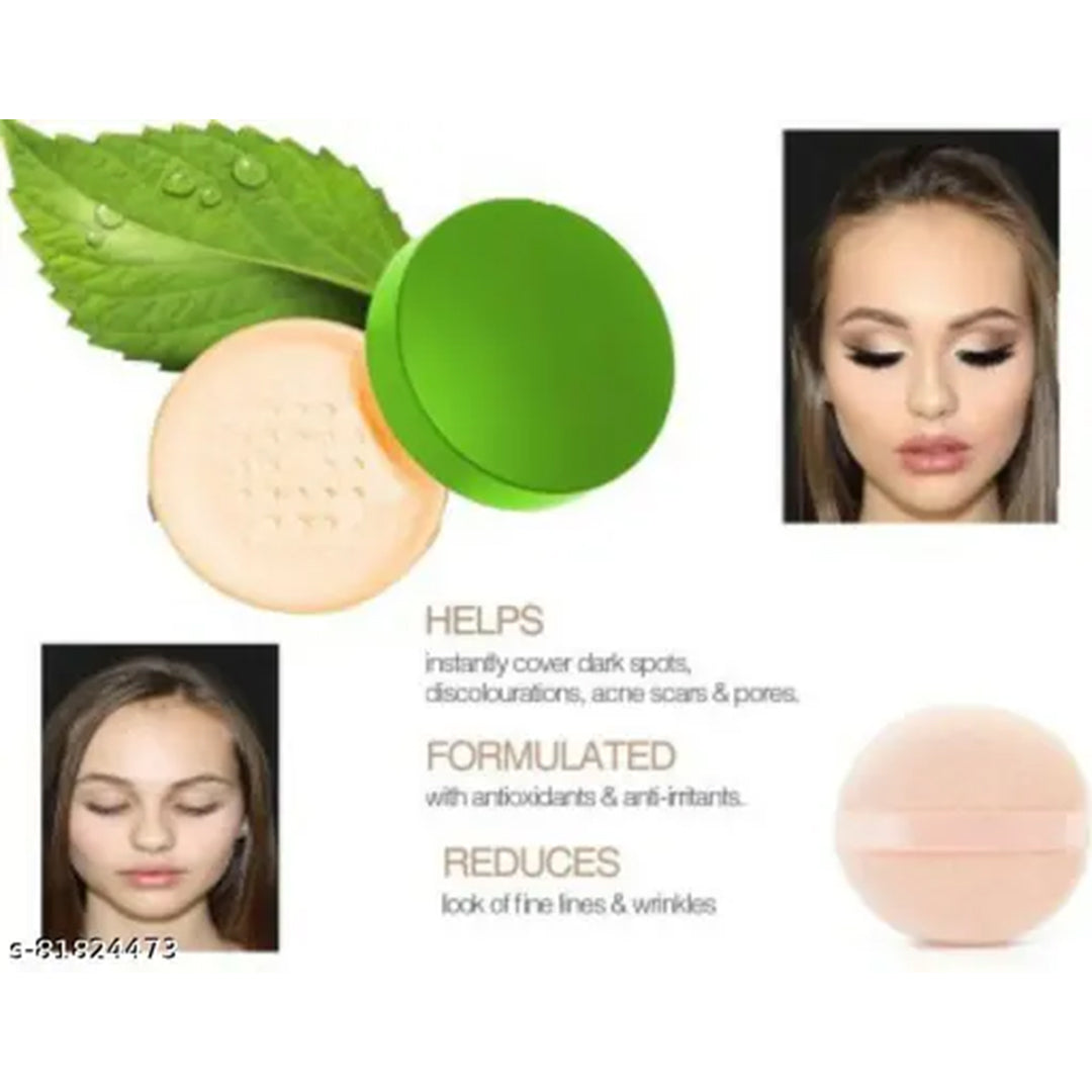 Huda Beauty Face Powder - Green Tea | Matte Finish & Oil Control.