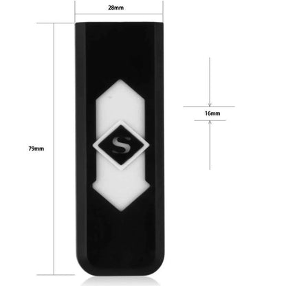 IVAAN USB Rechargeable Electronic Lighter | Windproof Design (Black/White)