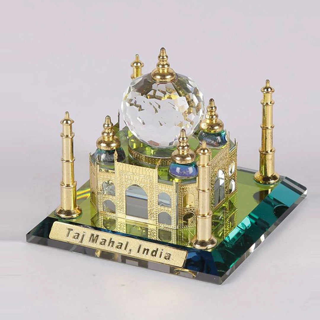 Handicraft Crystal Taj Mahal Miniature | Elegant Home & Office Decor Showpiece