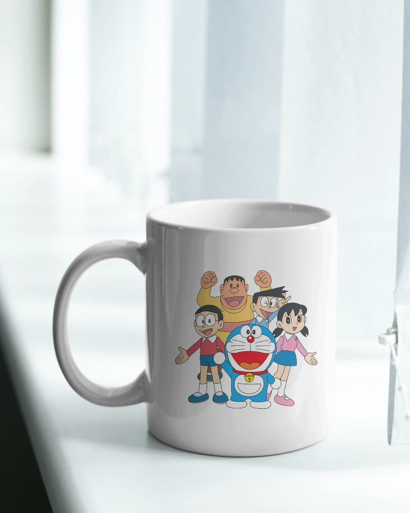 Doraemon-Themed Coffee Mug - Fun and Nostalgic Print Mug