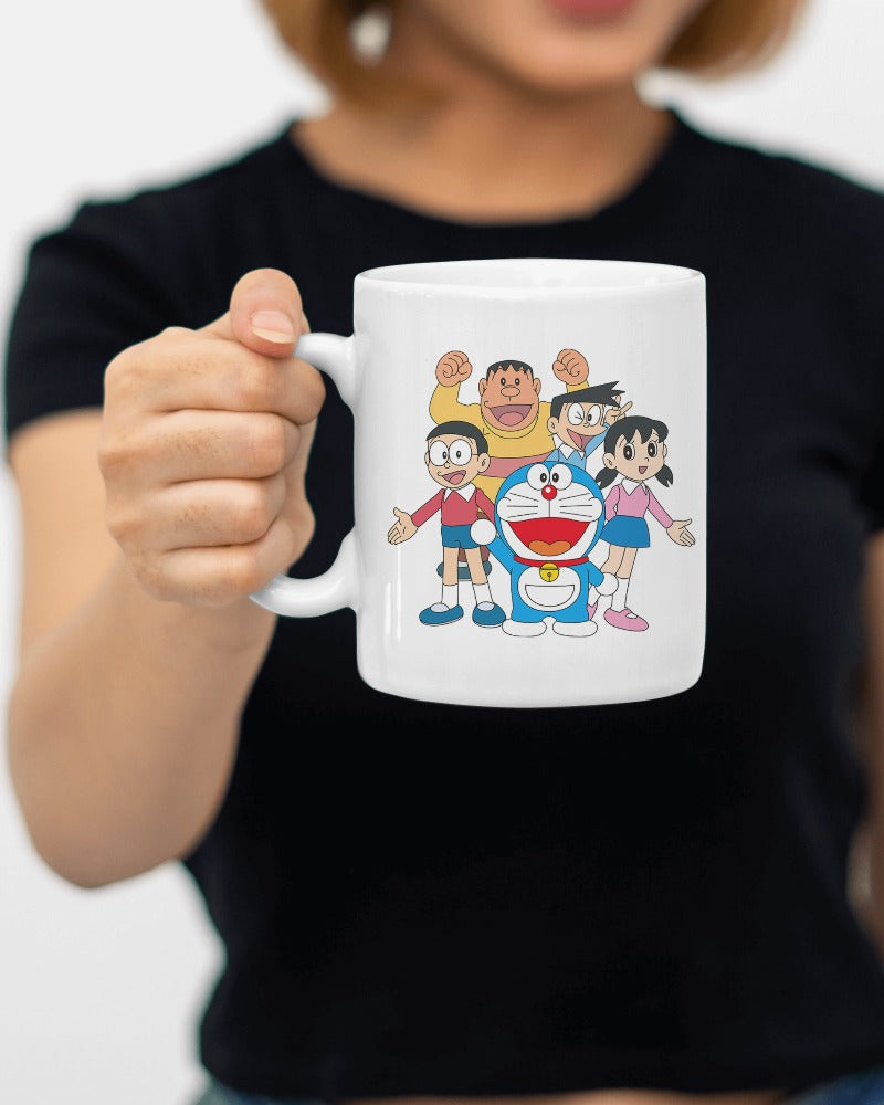 Doraemon-Themed Coffee Mug - Fun and Nostalgic Print Mug