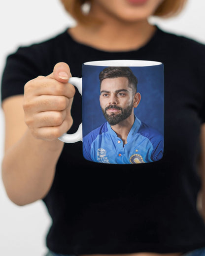 Virat Kohli Coffee Mug - Celebrate Cricket with a Star Player Design