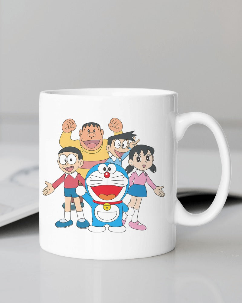 Doraemon-Themed Coffee Mug - Fun and Nostalgic Print Mug