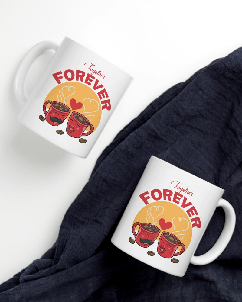 Cute Love Couple Coffee Mug - Fun and Playful Couple Design