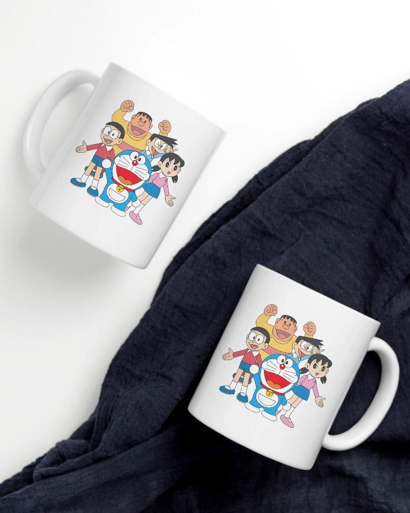 Doraemon-Themed Coffee Mug - Fun and Nostalgic Print Mug