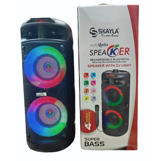 Black Skayla Rechargeable Bluetooth Speaker | Portable Wireless Audio