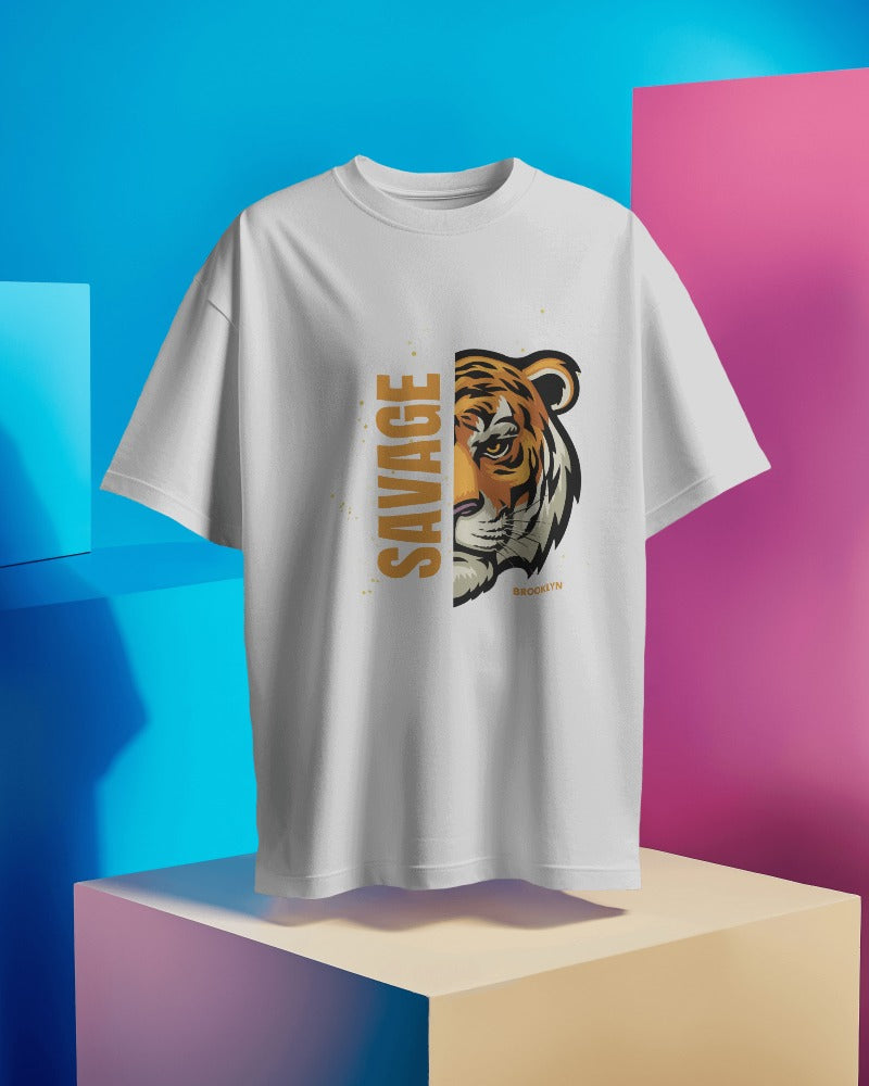 Savage Tiger T-Shirt for Men - Bold and Fierce Graphic Tee