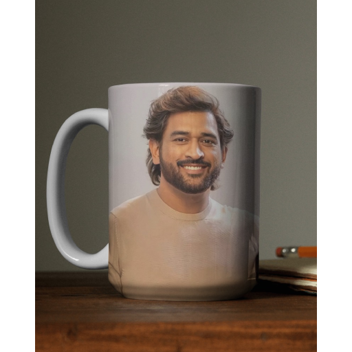 MS Dhoni Coffee Mug - Celebrate the Legend with Iconic Cricket Design
