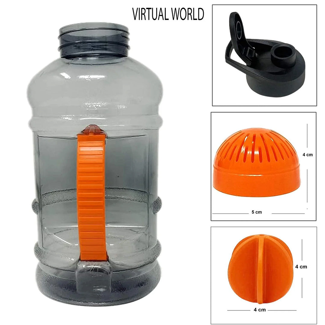 Sunshine 1.5 L Beast Sports Water/Protein Gallon Bottle: BPA-Free, Unbreakable & Freezer Safe with Mixer Ball