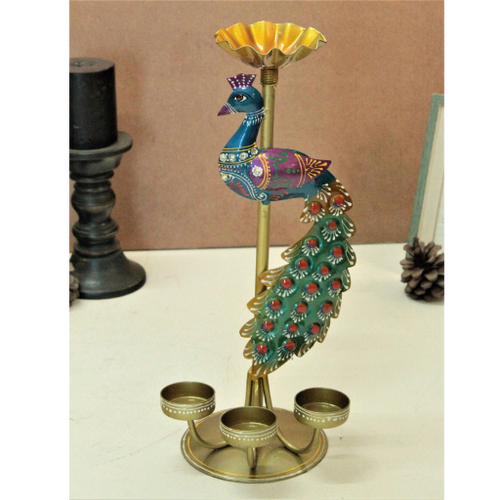 Crafted Peacock Tealight Holder