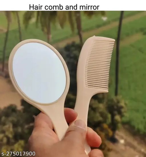 Mirror with Comb | Compact & Convenient Grooming Tool.