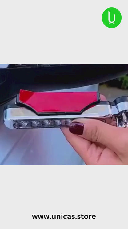 ATETO Car Running LED Daytime Running Light | 8 LEDs Wind Energy Powered Fog Lamp (Pack of 2)