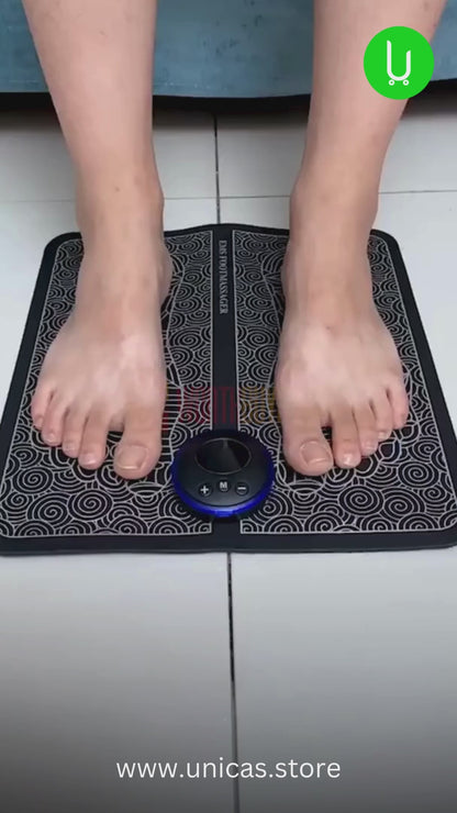 Hewan Wireless Electric Foot Massager: Rechargeable EMS Massage Machine for Pain Relief with 8 Modes & 19 Intensity Levels