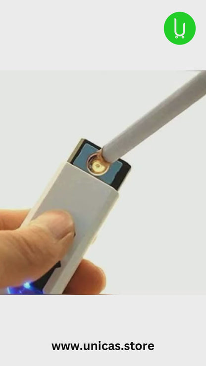 IVAAN USB Rechargeable Electronic Lighter | Windproof Design (Black/White)