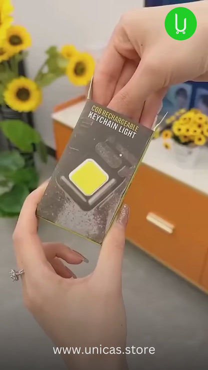 Projects 2000 Lumens LED COB Key Chain Flashlight | Portable USB Rechargeable, Water-Resistant Magnetic Mini Light for Camping & Outdoor Use
