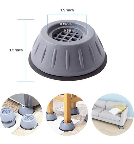 Anti Vibration Pad For Washing Machine - 4 Pcs Shock Proof Feet For Washing Machine, Kitchen, Table, Chair, Sofa, Bed