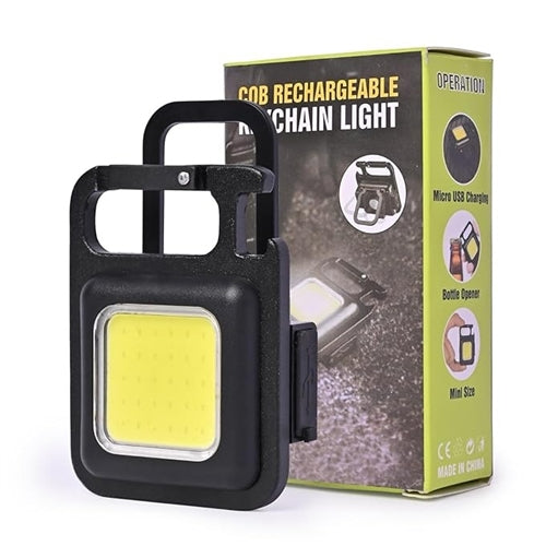 Projects 2000 Lumens LED COB Key Chain Flashlight | Portable USB Rechargeable, Water-Resistant Magnetic Mini Light for Camping & Outdoor Use