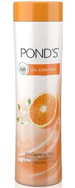 “Pond's Oil Control Talc with Orange Peel Extract – Long-Lasting Freshness & Sun Protection”