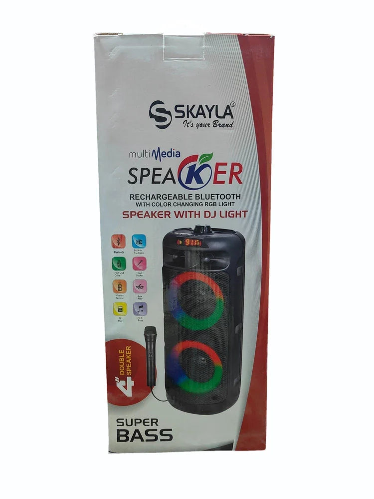 Black Skayla Rechargeable Bluetooth Speaker | Portable Wireless Audio