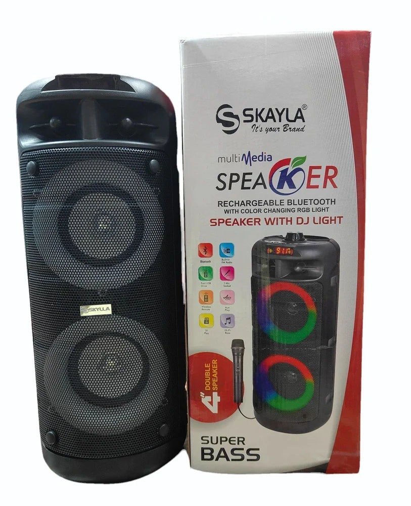 Black Skayla Rechargeable Bluetooth Speaker | Portable Wireless Audio