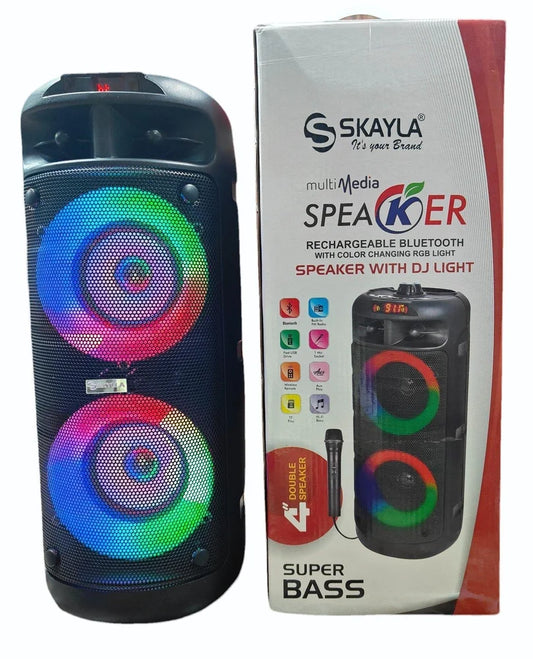 Black Skayla Rechargeable Bluetooth Speaker | Portable Wireless Audio